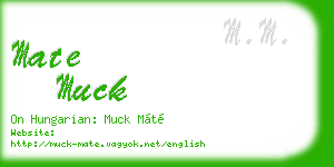 mate muck business card